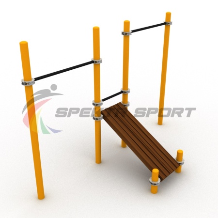 Купить Турники разновысотные Воркаут с лавочкой для пресса SP WRK-36_76mm в Малмыже 